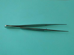 Пинцет ПМ-36 анатомический глазной, прямой, 100х0,6 мм