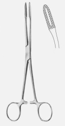 Корнцанг изогнутый, длина 260 мм   Корнцанг изогнутый, длина 260 мм