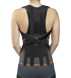 Бандаж EV-303 грудо-поясничный ORLIMAN универсальный, черный ЧЗ