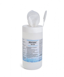 Дезинфицирующие салфетки Абактерил-Актив, №60 (13,6*17) в банке, готовые к применению