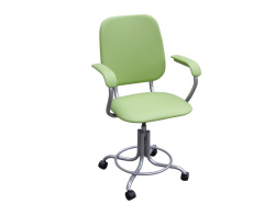 Кресло М101-01 с подлокотниками, кож.зам белый