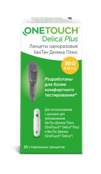 Ланцеты One Touch Delica Plus 25шт.