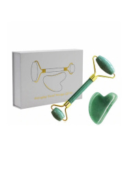 Набор Роллер-массажер для лица и Скребок Гуаша + подар.упаковка