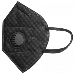 Респиратор КН 95 с клапаном, цвет чёрный