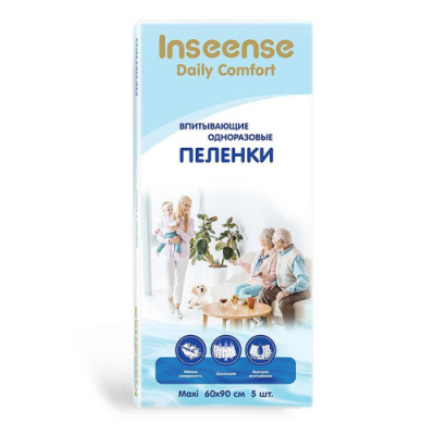 Пелёнка впитывающая Inseense Daily Comfort 60x90 (упак.30 шт) ЭСФСС