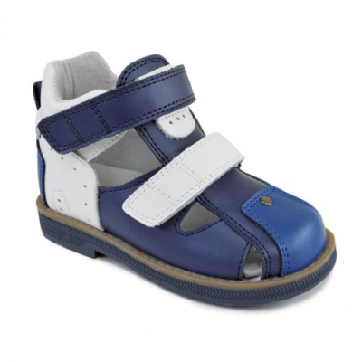 Туфли ортопедические арт. 47037-01 мальчик (цв.темно-синий-белый) летние