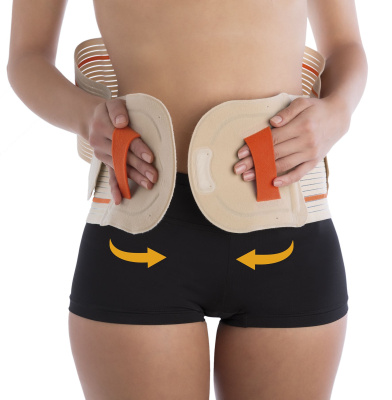 Корсет EV-200 беж ORLIMAN, поясничный полужесткий с пелотом