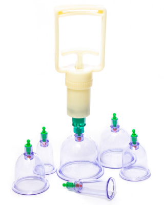 Банка М-112 пластикатная массажная с насосом, 6шт. "ТРИВЕС"