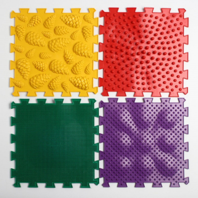 Коврик массажный модульный ОРТО ПАЗЛ "МИКС Универсальный" (8 модулей)