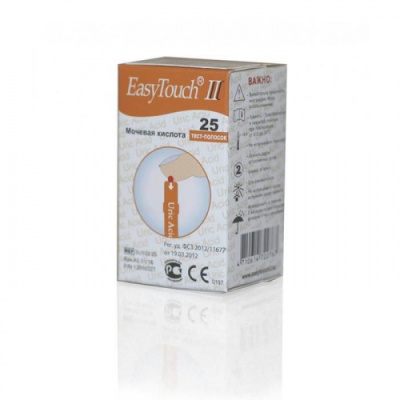 Тест-полоски Изи Тач на мочевую кислоту 25 штук