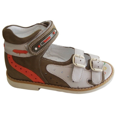 Сандалеты ортопедические TW-112 (цв.бело-коричневый) 