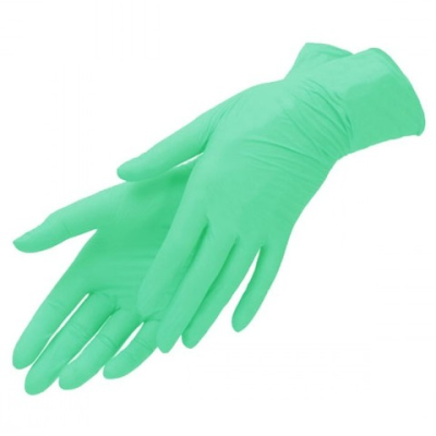 Перчатки Nitrile смотр, нитрил, неопуд, зеленые (134)