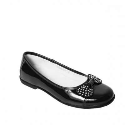 Туфли ортопедические арт. 47767-27 для девочки, черные (розовые) ORTHOBOOM