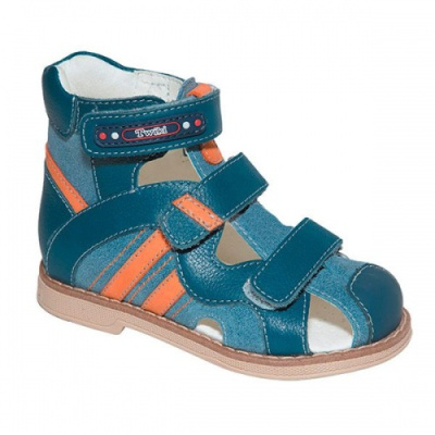 Сандалеты ортопедические TW-270 (цв.сине-оранжевый)