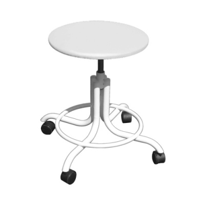 Табурет медицинский винтовой М92-101 белый (искусственная кожа)