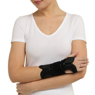 Бандаж F-204у лучезапястного сустава, универсальный, черный Крейт ЧЗ