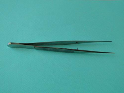 Пинцет ПМ-36 анатомический глазной, прямой, 100х0,6 мм