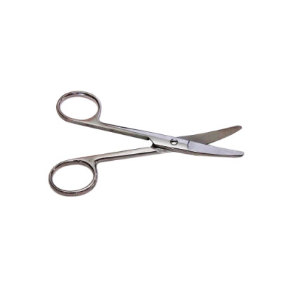 Ножницы Н-64 (П) тупоконечные вертикально-изогнутые, детские 125 мм